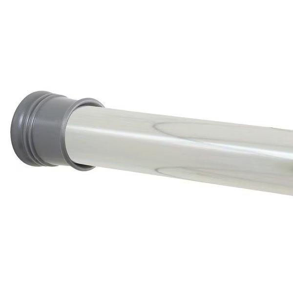 TwistTight Series Shower Rod, 72 in L Adjustable, 114 in Dia Rod, Steel, Chrome, Zenna Home, Mfr#: 506S/505S